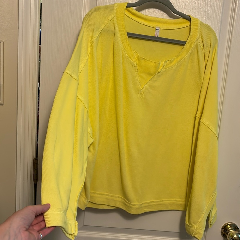 free people movement cotton slouchy pullover